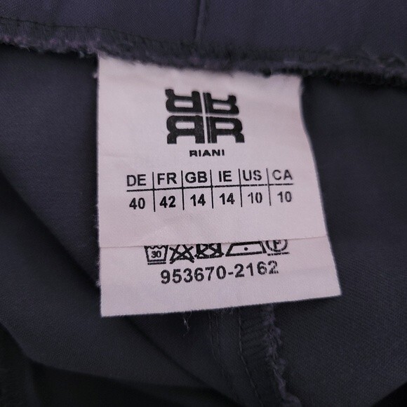 Riani Womens Slim Fit Techno Stretch Pants Tapered Leg Size 10 Designer Menswear - Picture 11 of 14